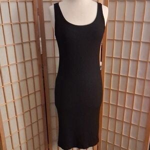 Jo & Co Chic Black Sleeveless Midi Dress